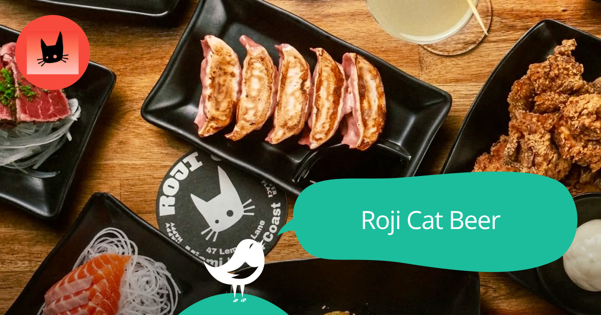 Roji Cat Beer: 50% off the first table of the night with First Table